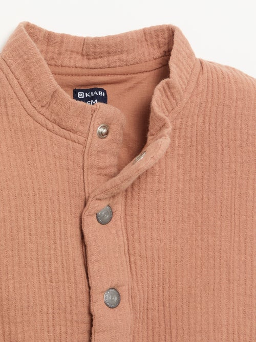 Gilet sans manches en double gaze de coton - Kiabi