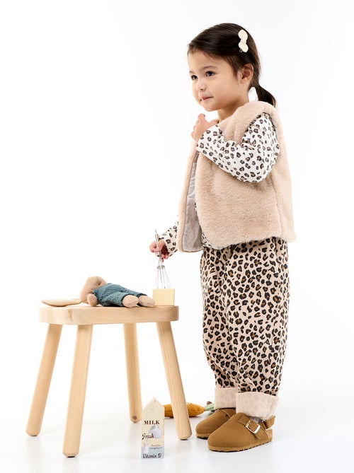 Gilet sans manches en fausse fourrure - Kiabi