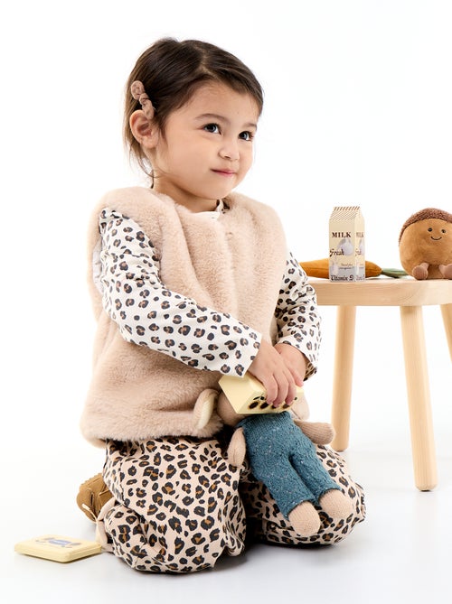 Gilet sans manches en fausse fourrure - Kiabi