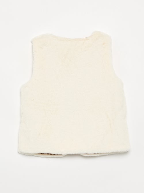 Gilet sans manches en fausse fourrure - Kiabi