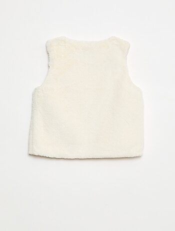 Gilet sans manches en fausse fourrure