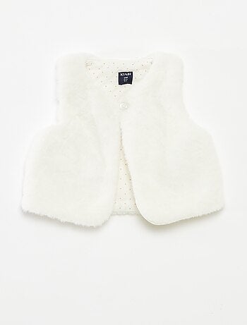 Gilet sans manches en fausse fourrure