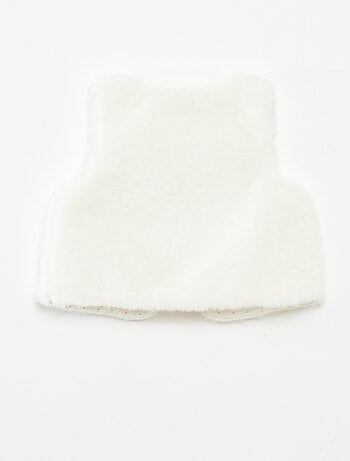 Gilet sans manches en fausse fourrure