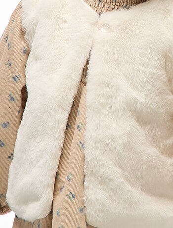 Gilet sans manches en fausse fourrure