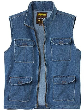 Gilet Sans Manches en Jean - ATLAS FOR MEN