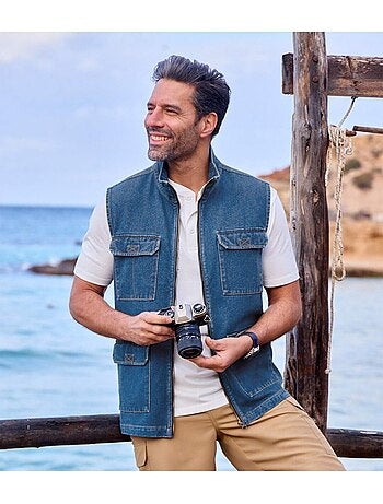 Gilet Sans Manches en Jean - ATLAS FOR MEN