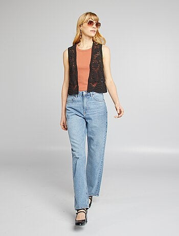 Gilet sans manches en macramé