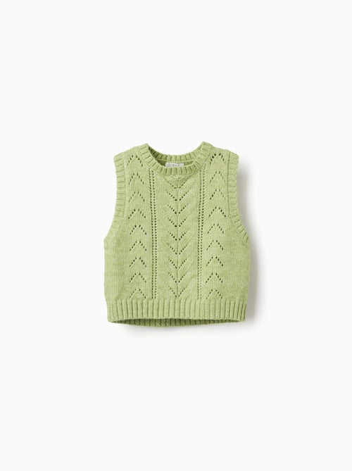 Gilet sans manches en maille ajourée - Kiabi Gilet sans manches en maille ajourée - Kiabi