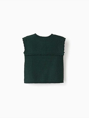Gilet sans manches en maille avec détails torsadés b&s