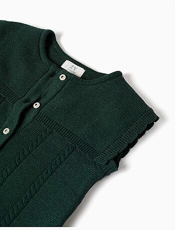 Gilet sans manches en maille avec détails torsadés b&s