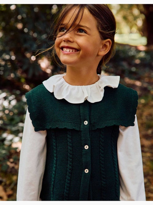 Gilet sans manches en maille avec détails torsadés b&s - Kiabi Gilet sans manches en maille avec détails torsadés b&s - Kiabi