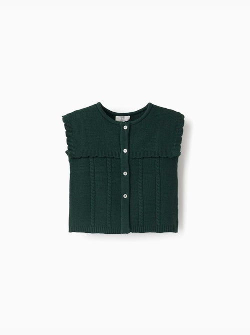 Gilet sans manches en maille avec détails torsadés b&s - Kiabi Gilet sans manches en maille avec détails torsadés b&s - Kiabi