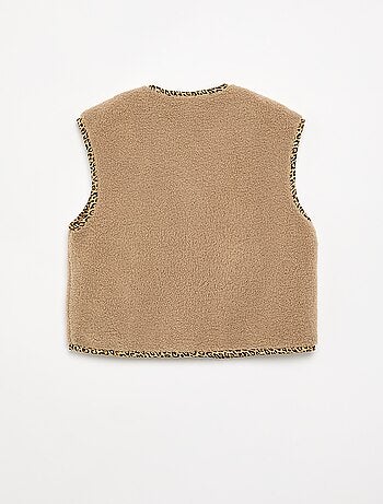 Gilet sans manches en moumoute