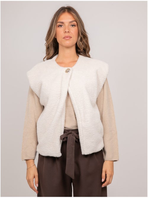 Gilet sans manches fausse fourrure ulla - Kiabi Gilet sans manches fausse fourrure ulla - Kiabi