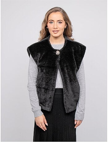 Gilet sans manches fausse fourrure ulla