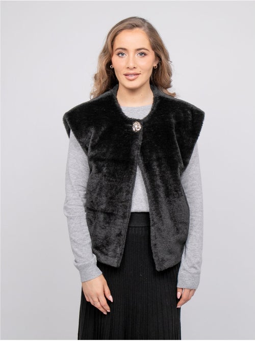 Gilet sans manches fausse fourrure ulla - Kiabi