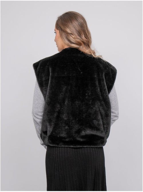 Gilet sans manches fausse fourrure ulla - Kiabi