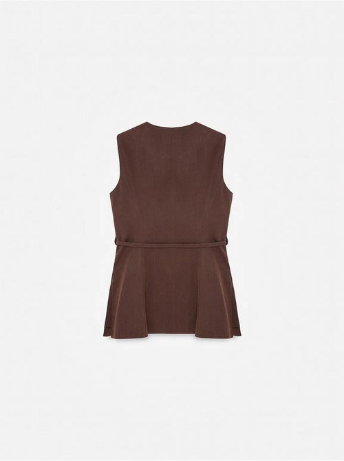 Gilet sans manches femme en tencel popeline ceinturé dilvin - Kiabi Gilet sans manches femme en tencel popeline ceinturé dilvin - Kiabi