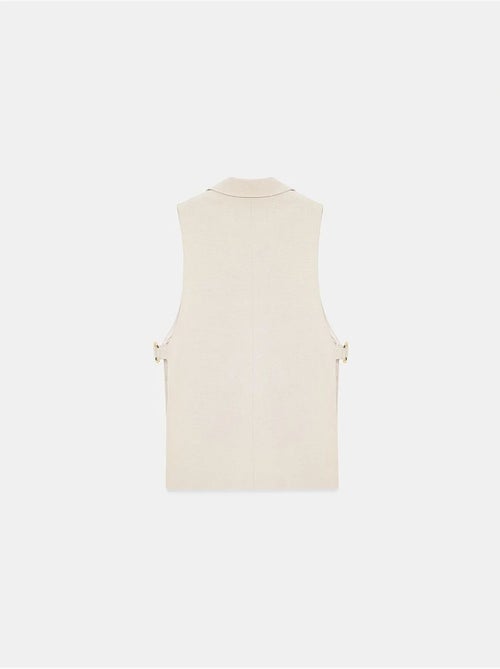 Gilet sans manches femme uni à col châle dilvin - Kiabi Gilet sans manches femme uni à col châle dilvin - Kiabi