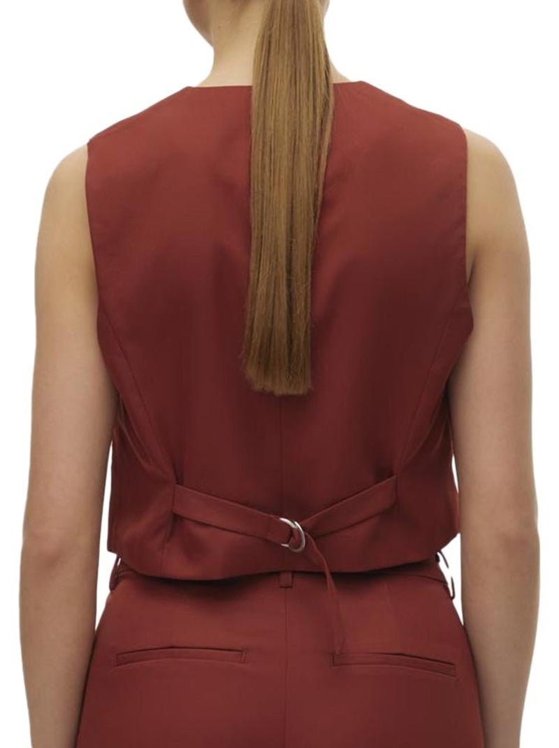 Gilet Sans Manches Femme Vero Moda Marron tabac - Kiabi