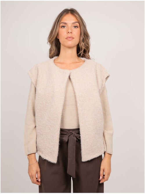 Gilet sans manches maille bouclée ujara - Kiabi