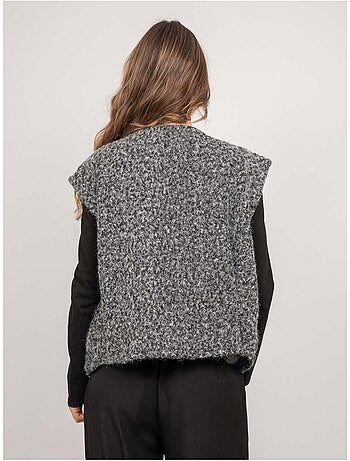 Gilet sans manches maille bouclée ujara