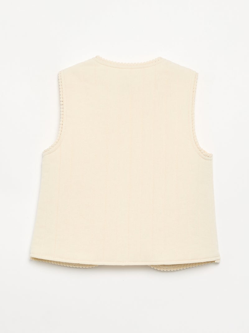 Gilet sans manches matelassé Beige - Kiabi