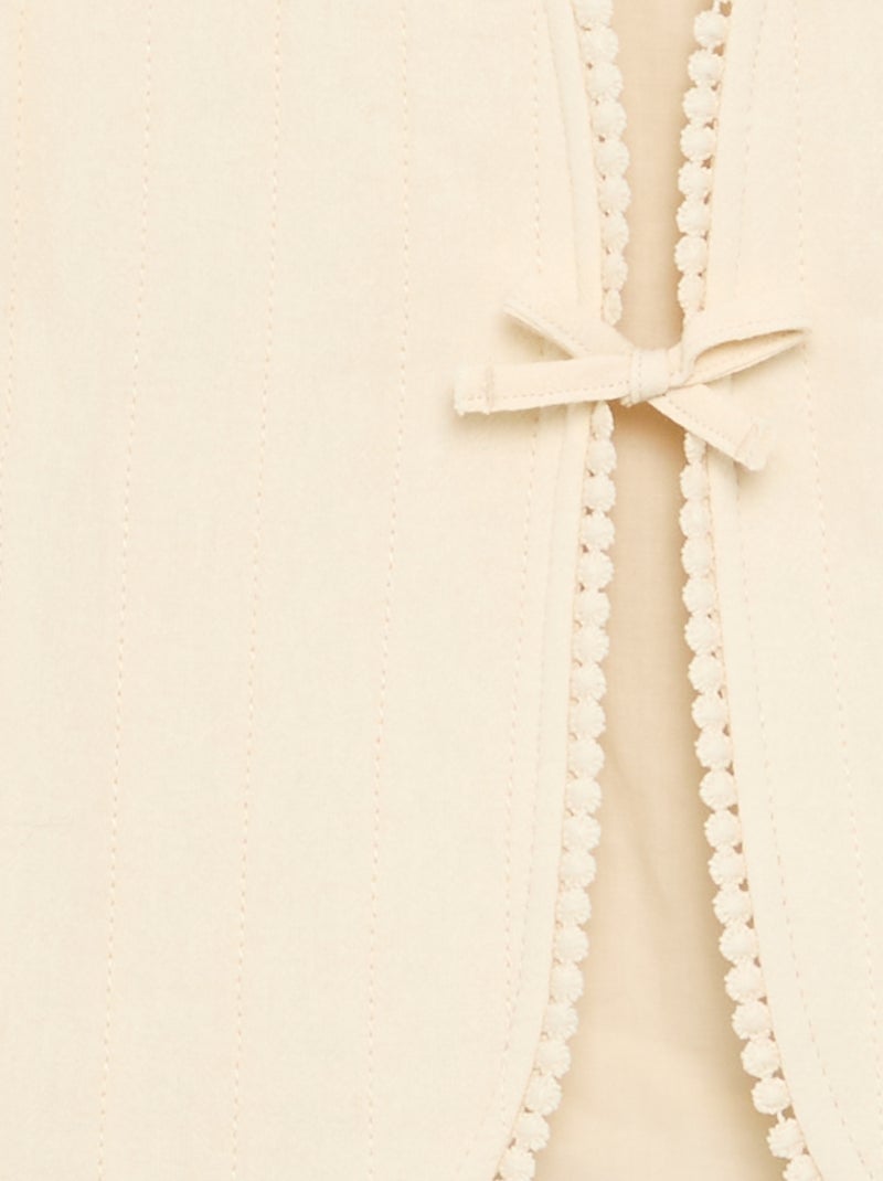 Gilet sans manches matelassé Beige - Kiabi