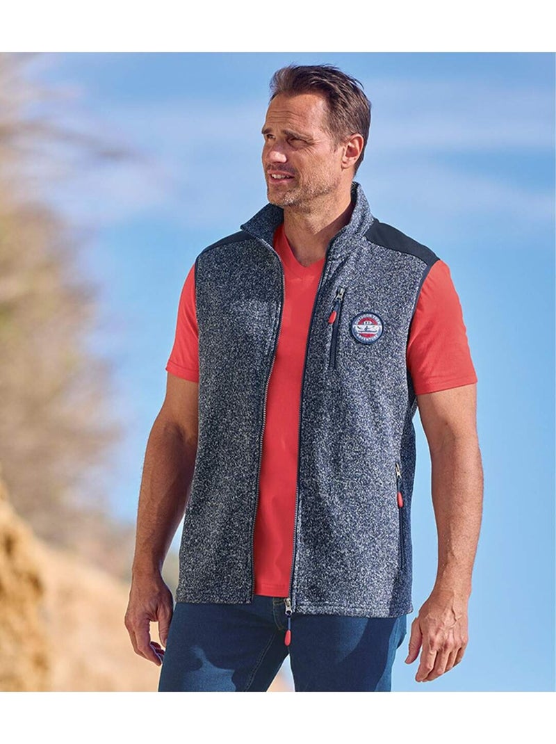 Gilet sans manches molleton outdoor   - atlas for men Bleu - Kiabi