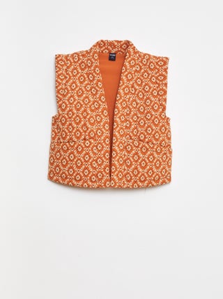 Gilet sans manches paddé imprimé