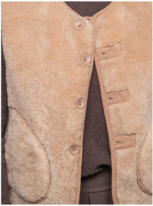 Gilet sans manches réversible effet peau lainée upokia - Kiabi
