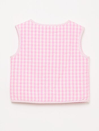 Gilet sans manches réversible en popeline