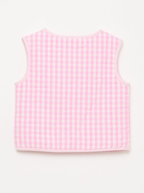 Gilet sans manches réversible en popeline - Kiabi