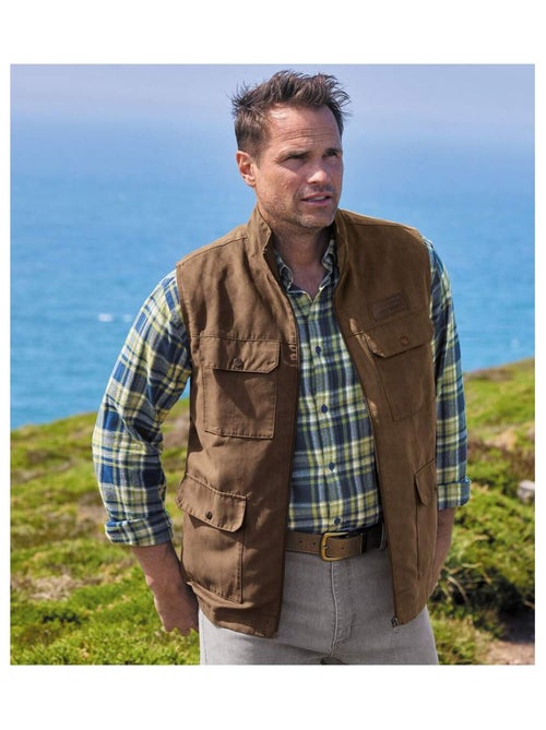 Gilet Sans Manches Suédine doublure Filet Aventure  - ATLAS FOR MEN - Kiabi