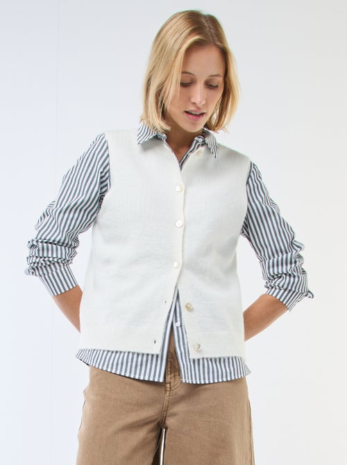 Gilet sans manches uni - Kiabi