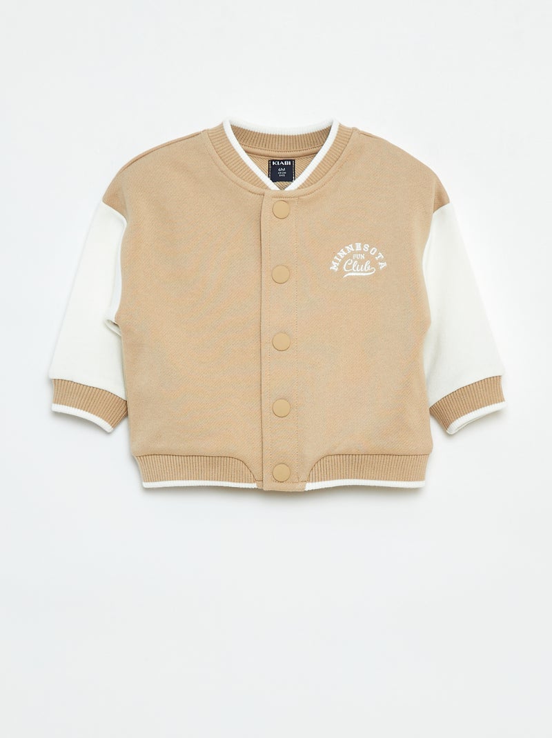 Gilet style campus Beige - Kiabi