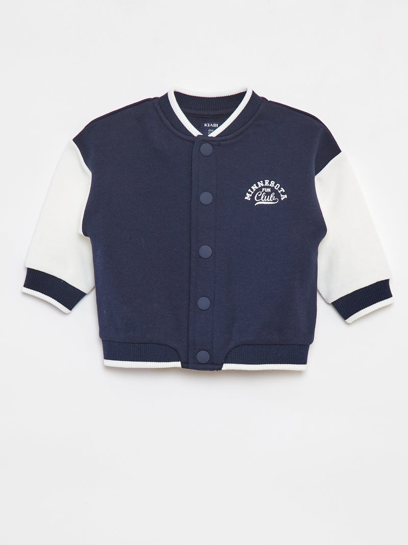 Gilet style campus Bleu - Kiabi