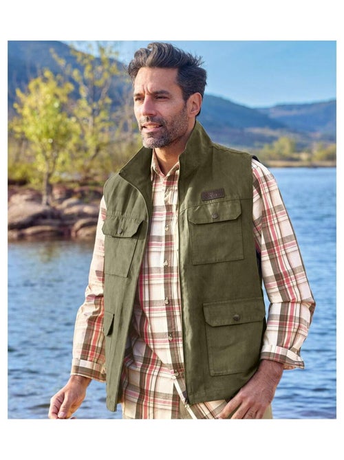 Gilet Suédine Sans Manches Aventurier   - ATLAS FOR MEN - Kiabi