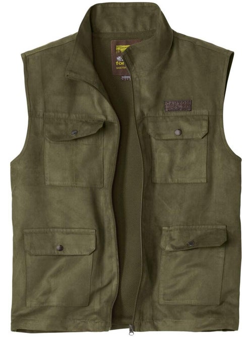 Gilet suédine sans manches aventurier   - atlas for men - Kiabi
