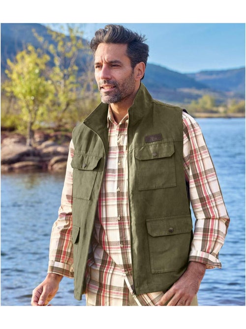 Gilet suédine sans manches aventurier   - atlas for men - Kiabi