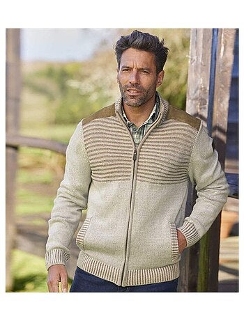 Gilet Tricot et Suédine Exploration - ATLAS FOR MEN