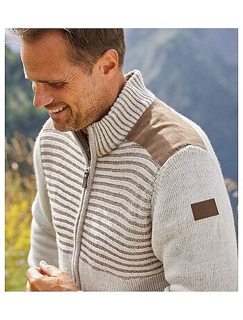 Gilet Tricot et Suédine Exploration - ATLAS FOR MEN