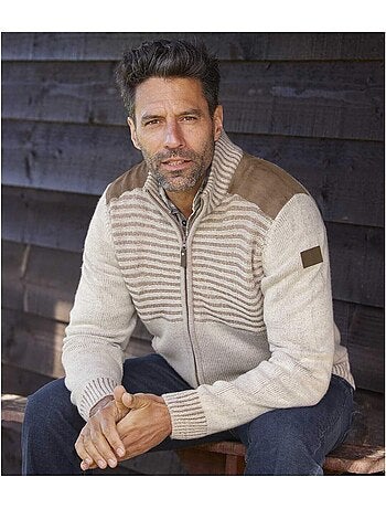 Gilet Tricot et Suédine Exploration - ATLAS FOR MEN