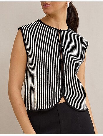 Gilet tricoté, mo fashion
