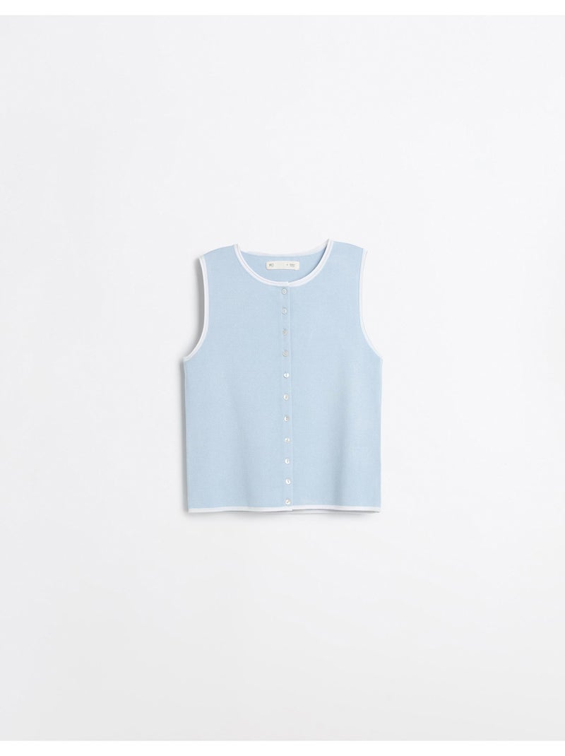 Gilet tricoté, mo fashion Bleu - Kiabi
