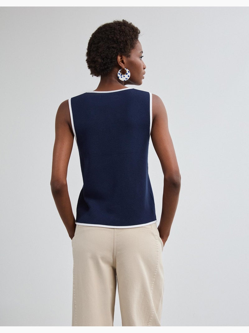 Gilet tricoté, mo fashion Bleu - Kiabi