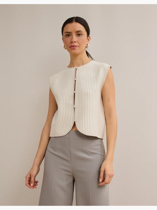 Gilet tricoté, mo fashion - Kiabi