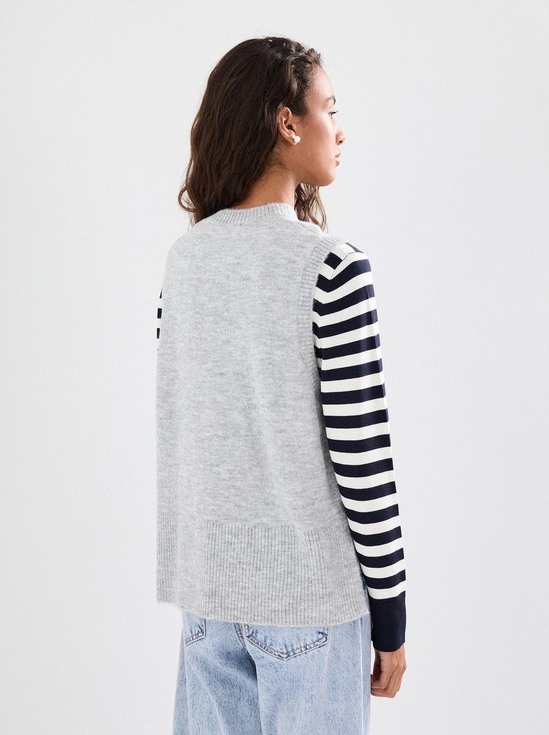 Gilet tricoté, MO Fashion Gris - Kiabi