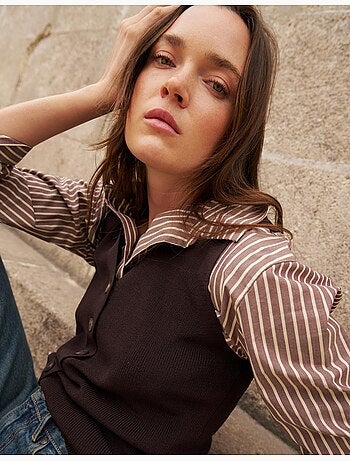 Gilet tricoté, mo fashion