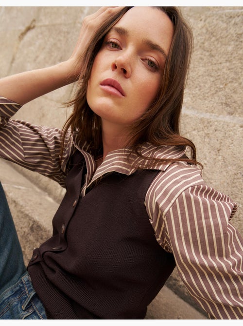 Gilet tricoté, mo fashion - Kiabi